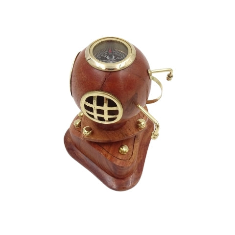 Mały Hełm Nurka Retro z Zegarem i Personalizacją