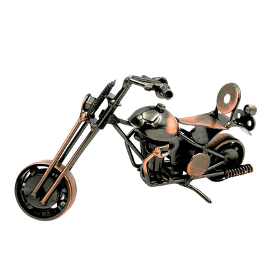 Model Motocykla Chopper M33 z Grawerem - Metalowy, Miedziano-Antracytowy, 15x6x9,5 cm