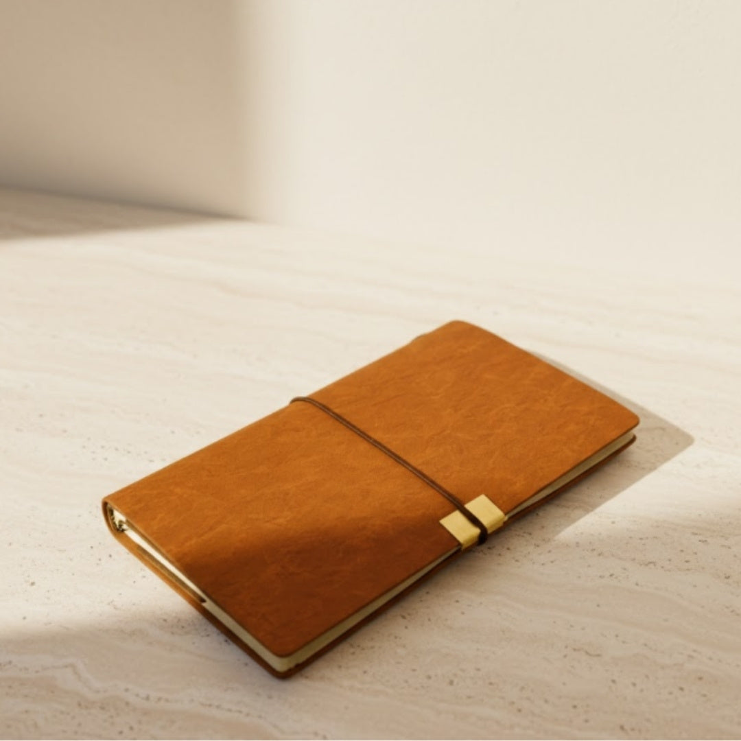 Carnet de călătorie din piele cu gravură personalizată
