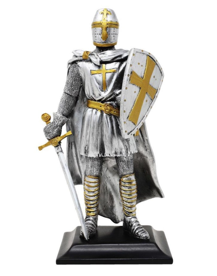 Figurină mare de cavaler teuton din poliresină, cu posibilitate de personalizare prin gravură