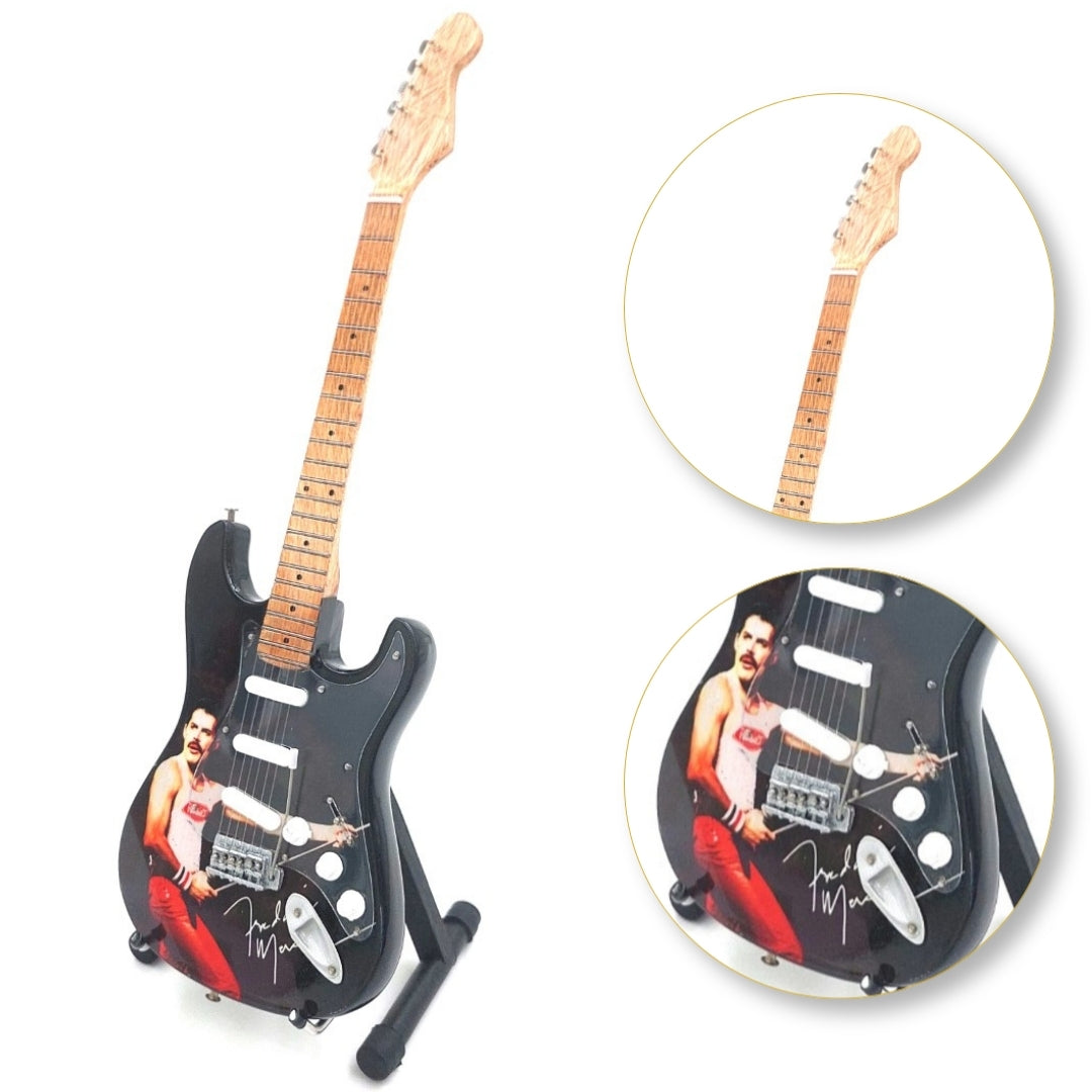 Mini chitară de colecție Freddie Mercury cu gravură
