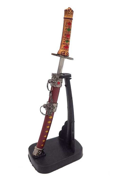 Katana - cuțit pentru hârtie SW-199, cu posibilitate de personalizare prin gravură, ideală pentru cadou, înălțime 18 cm, teacă decorativă inclusă