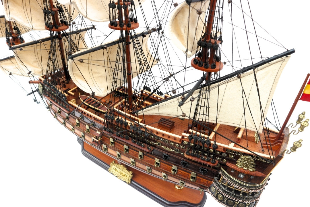 Model Żaglowca Statku San Felipe 80cm, możliwość personalizacji grawerem