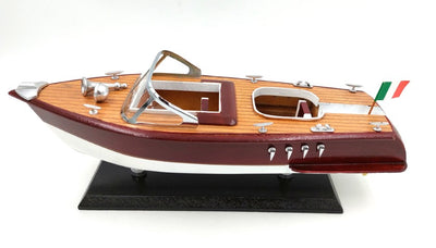 Model de șalupă Reeva din lemn 35x11x13 cm