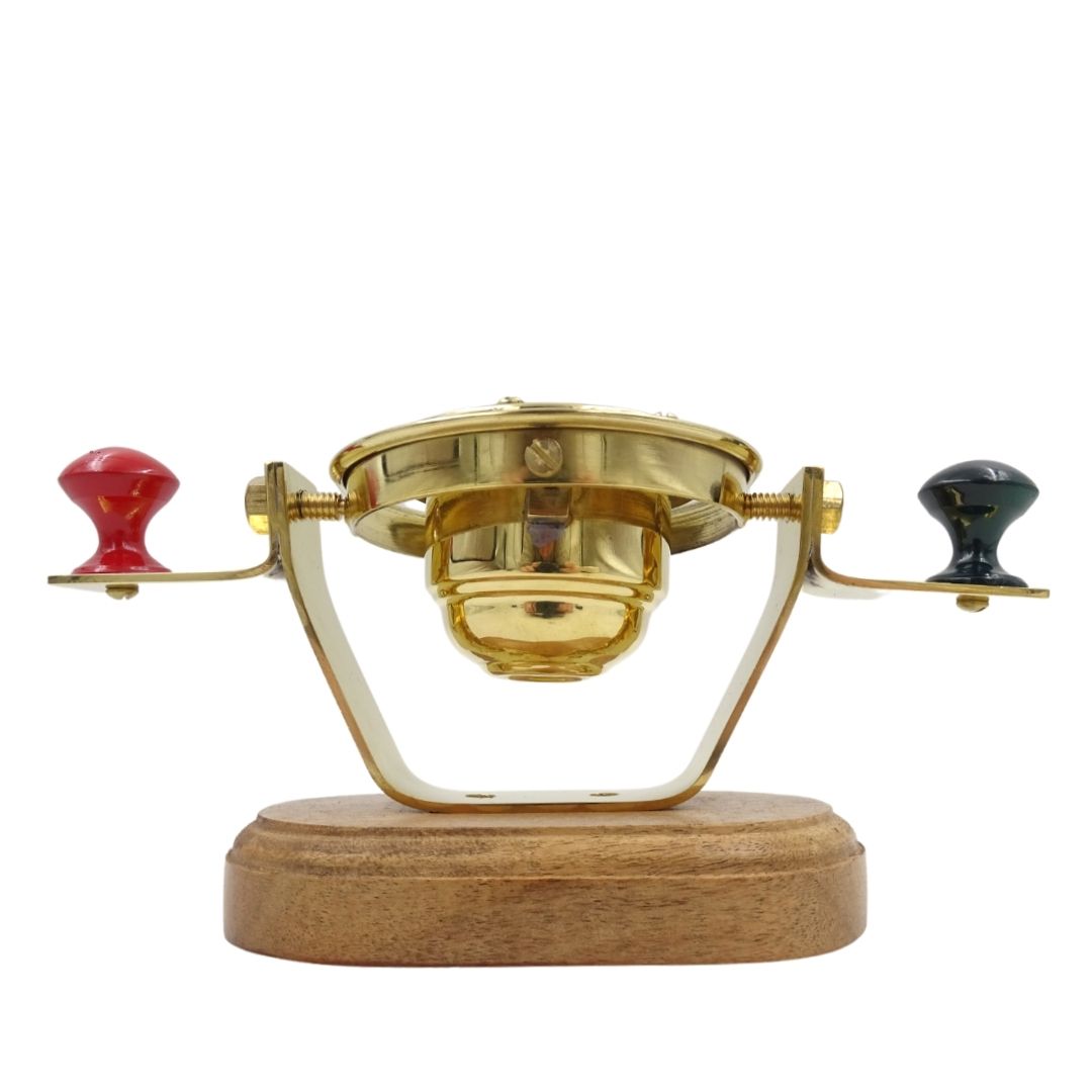 Compas naval cardanic retro NC1615 din alamă, cu posibilitate de personalizare prin gravură