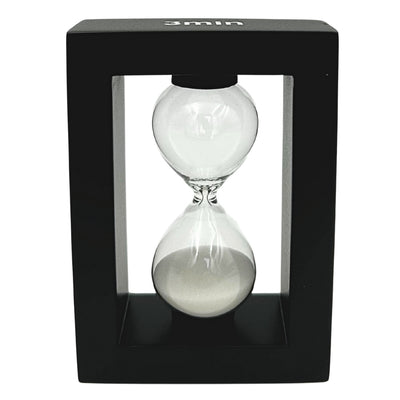 Set decorativ pentru birou cu clepsidră de 3 minute și suport pentru pix, cu gravură