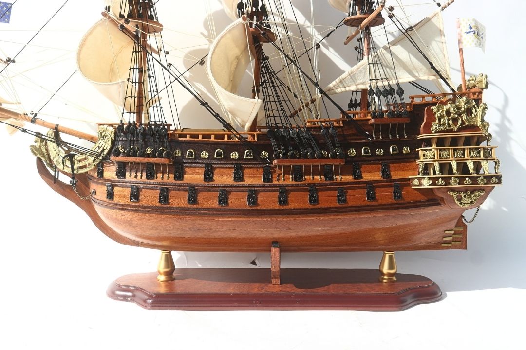 Model de lux al velierului Soleil Royal 65cm - SOL6, posibilitate de personalizare prin gravură