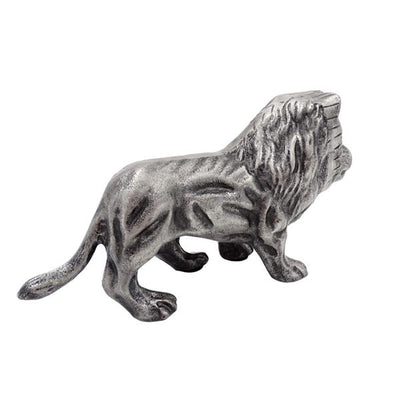 Figurină decorativă LEO din aluminiu de culoare argintie, gravură personalizată