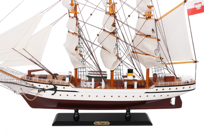 Model de velier Dar Pomorza 80cm, personalizabil prin gravură