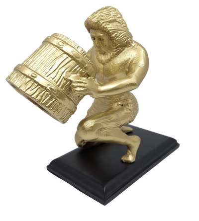 Złota figurka dekoracyjna Wodnik AQU2 z możliwością personalizacji grawerem, idealny prezent na każdą okazję, wysokość 18 cm, elegancki design z aluminium