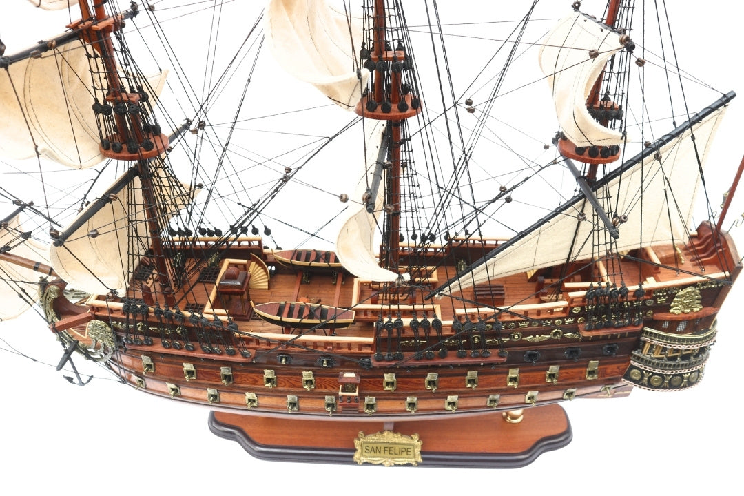 Model Żaglowca Statku San Felipe 80cm, możliwość personalizacji grawerem