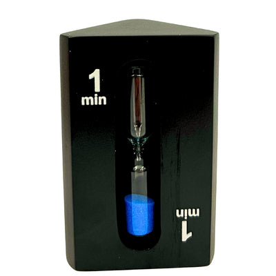 Clepsidră triplă 1-3-5 minute, neagră, cu posibilitate de gravare