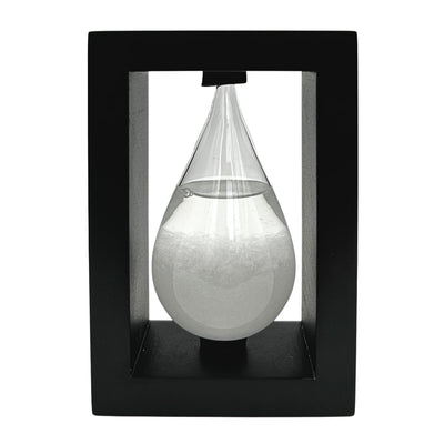 Barometru de furtună Fitzroy în suport din lemn - Picătură Storm Glass – BAW1