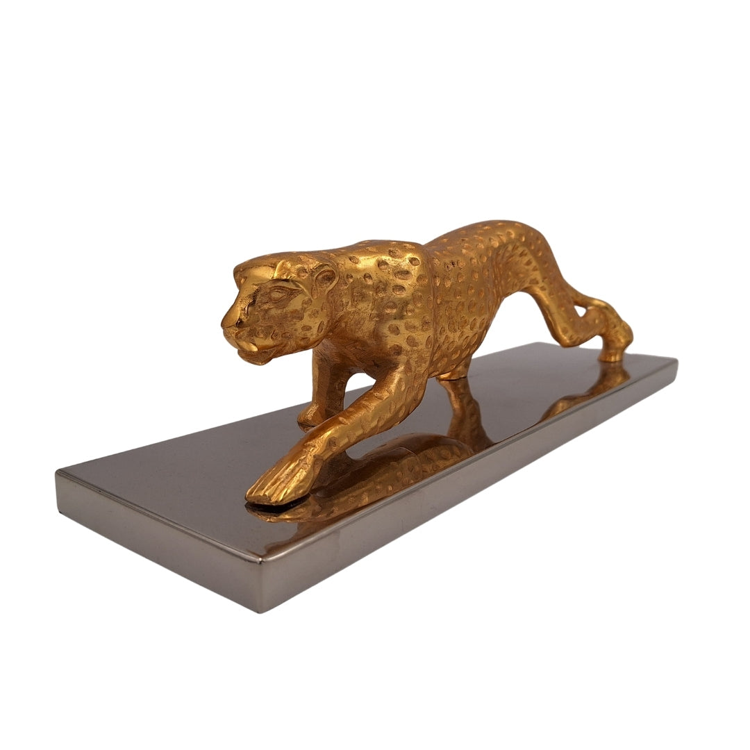 Figurină decorativă elegantă Leopard auriu 42cm Glamour Loft Cadou
