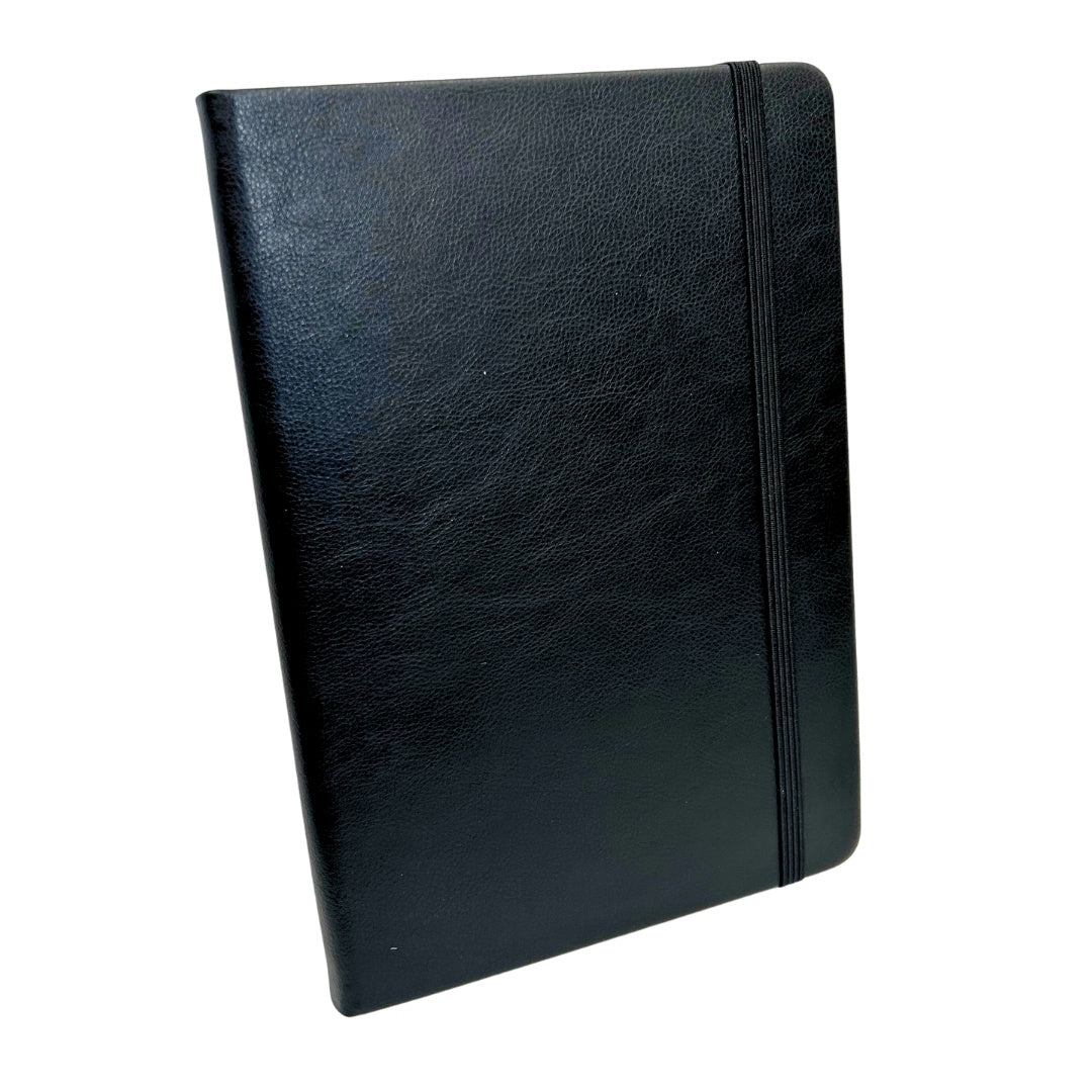Set cadou elegant Classico cu personalizare - agendă A5 din piele, umbrelă, stilou, suport pentru cărți de vizită și breloc în cutie cadou estetică