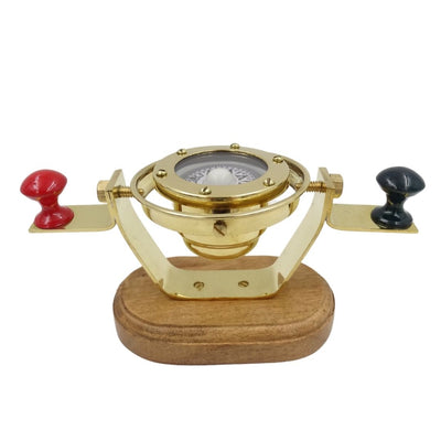 Compas naval cardanic retro NC1615 din alamă, cu posibilitate de personalizare prin gravură