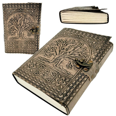 Jurnal din piele retro Arborele Vieții cu gravură