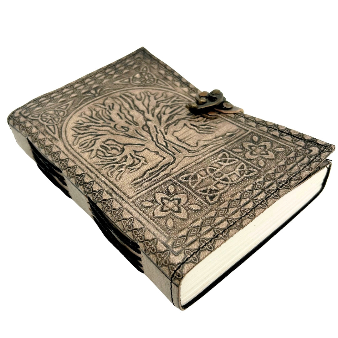 Jurnal din piele retro Arborele Vieții cu gravură