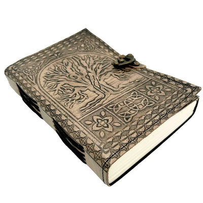 Jurnal din piele retro Arborele Vieții cu gravură