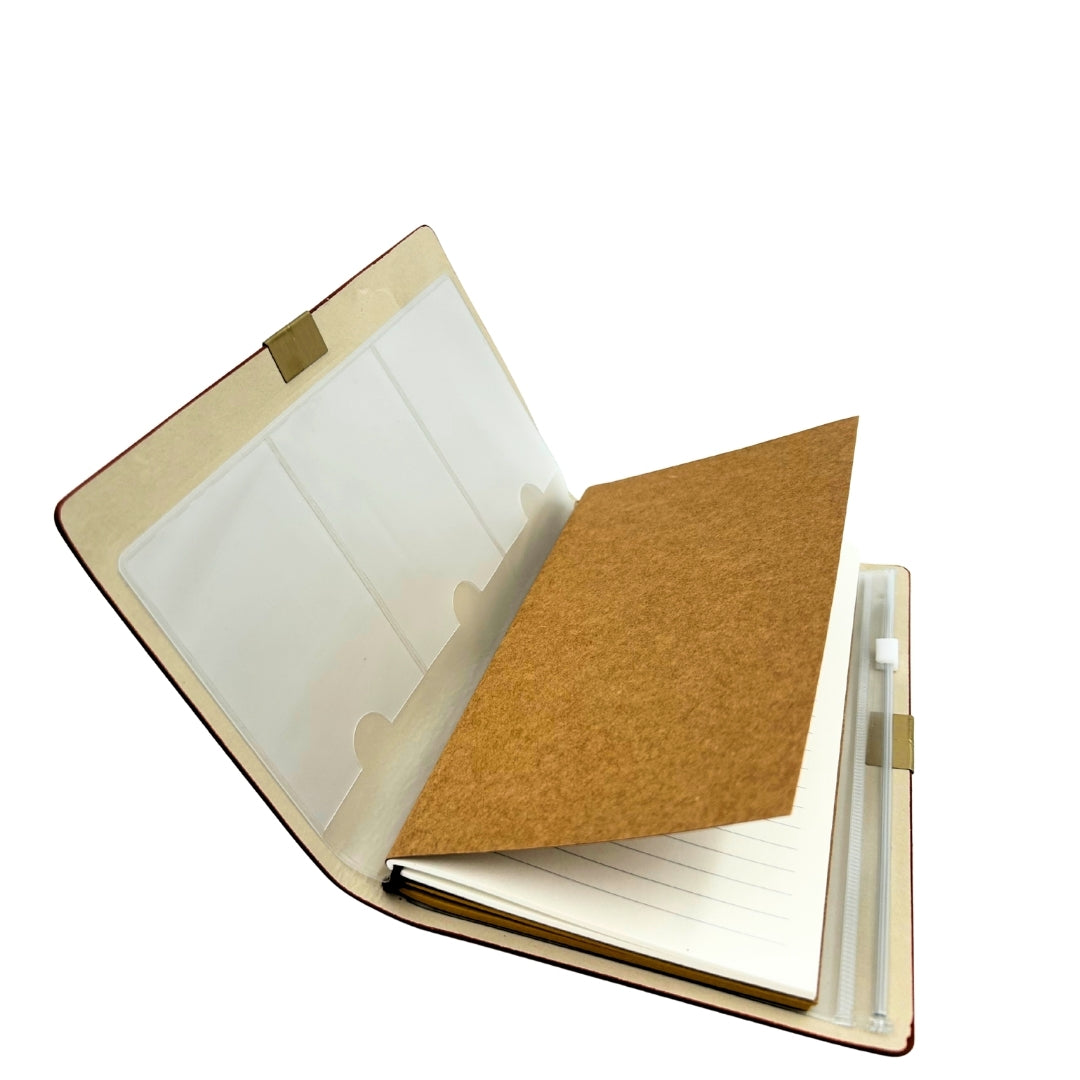 Carnet de călătorie din piele cu gravură personalizată