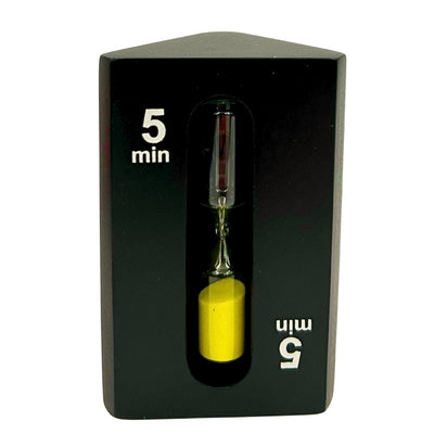 Clepsidră triplă 1-3-5 minute, neagră, cu posibilitate de gravare