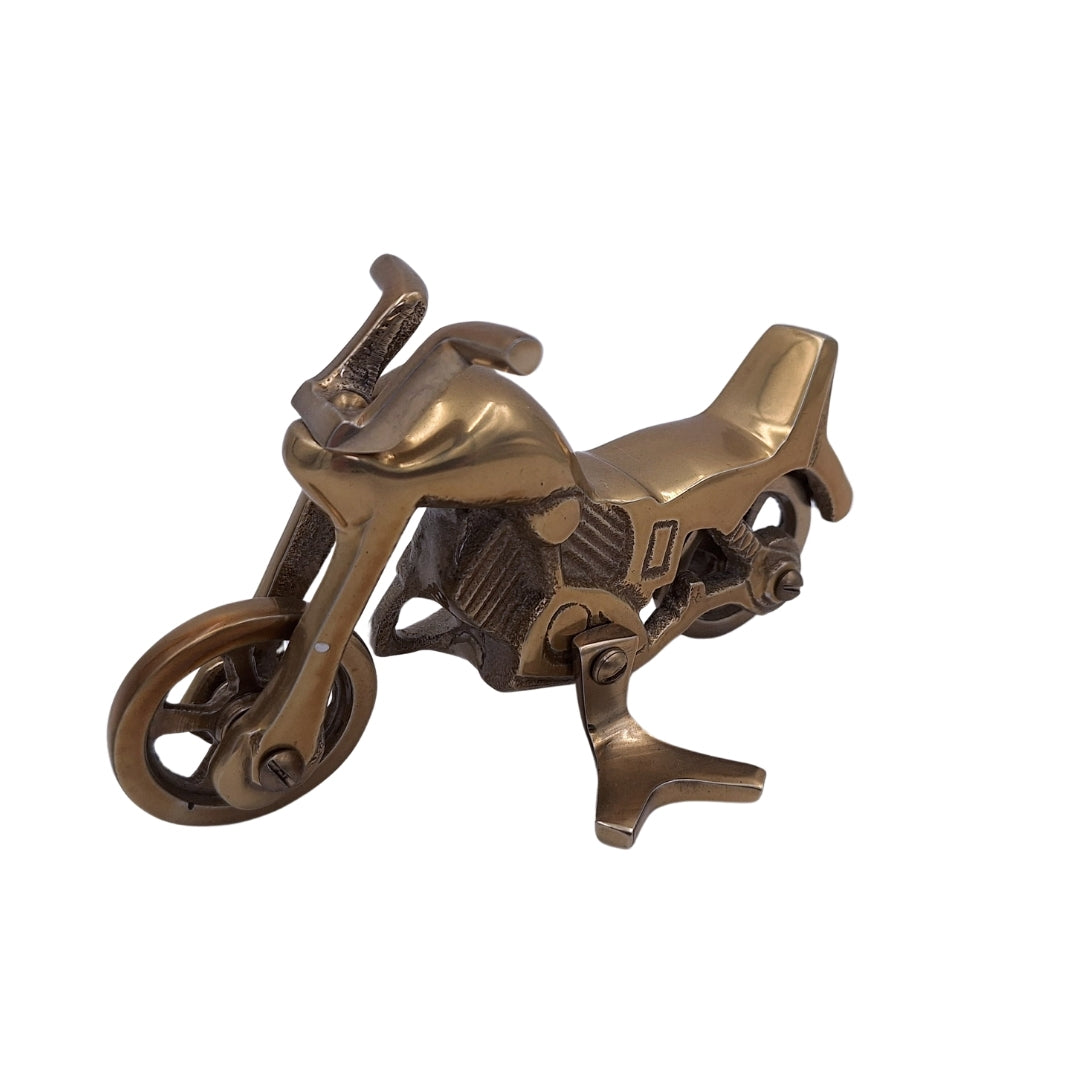 Motocykl Model Metalowy N-2960 z Aluminium w Antycznym Mosiądzu – Personalizowany Grawer na Prezent, Wymiary 17,5 x 10 cm