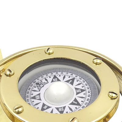 Compas naval cardanic retro NC1615 din alamă, cu posibilitate de personalizare prin gravură