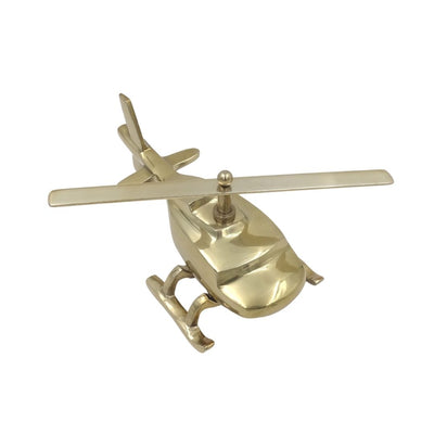 Metalowy model helikoptera z możliwością personalizacji grawerem – złoty, 32 cm