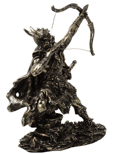 Figurină decorativă Viking MC-23142 cu posibilitate de personalizare prin gravură, înălțime 19,5 cm, polirășină, ideală pentru cadou