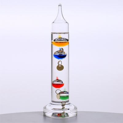 Termometru Galilei Galileo cu gravură personalizată – decorațiune interioară elegantă, de culoarea sticlei
