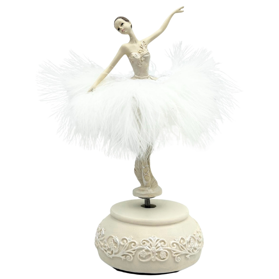 Cutie muzicală Balerina Regina Zăpezii mobilă 23,5 cm cu gravură