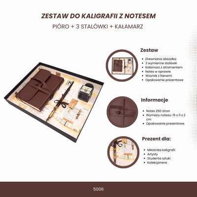Set exclusivist de caligrafie cu carnețel