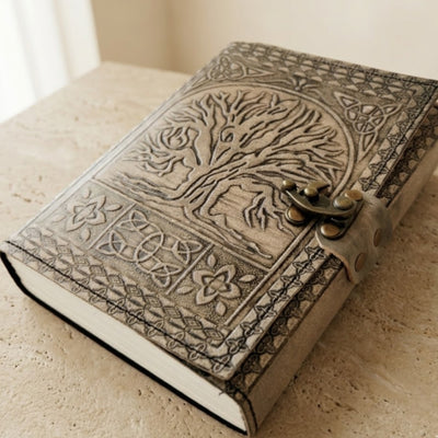 Jurnal din piele retro Arborele Vieții cu gravură