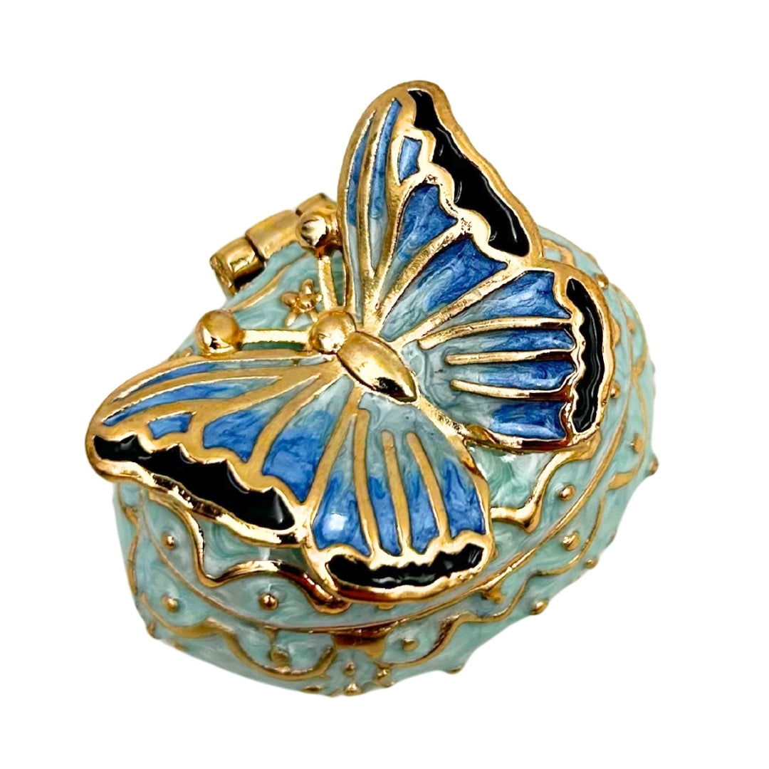 Cutie exclusivistă pentru bijuterii casetă - fluture cu cristale - B0782-00BL
