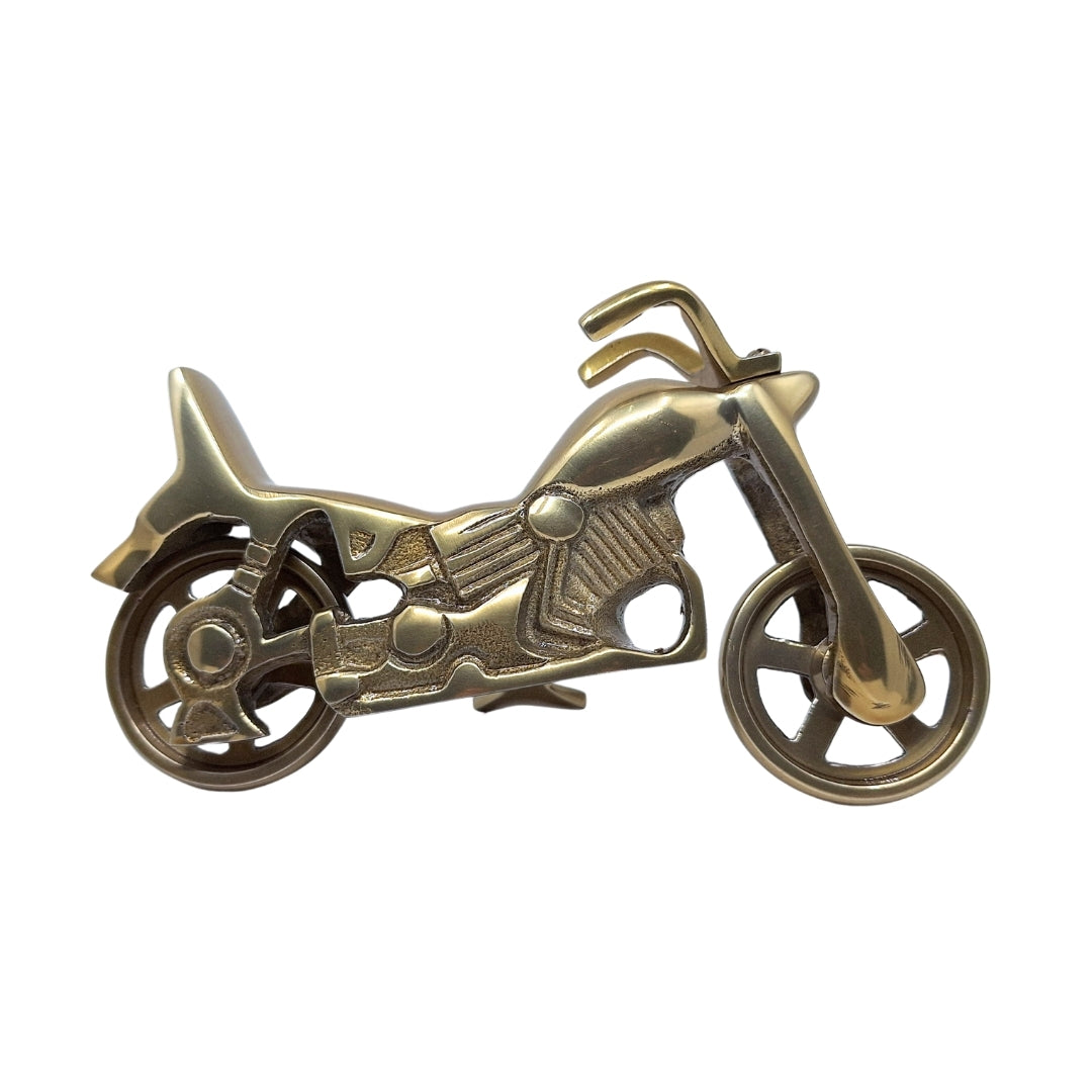 Model de motocicletă N-2784 cu posibilitate de personalizare prin gravură – alamă antică, 23 x 14 cm