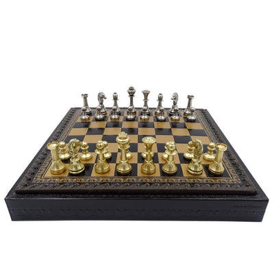 Șah exclusiv din alamă Italfama 28x28 cm cu personalizare prin gravură