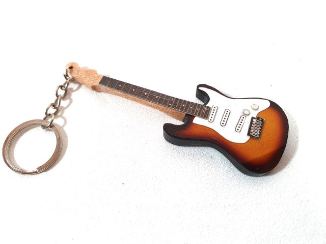 Breloczek do kluczy w kształcie gitary J. Hendrix z mahoniu z możliwością personalizacji grawerem