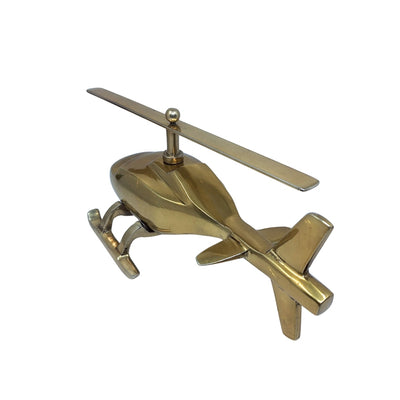 Metalowy model helikoptera z możliwością personalizacji grawerem – złoty, 32 cm