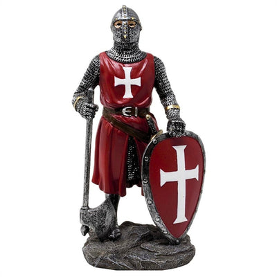 Figurka Rycerza Krzyżowca 18,5 cm z Polyresinu z możliwością personalizacji grawerem