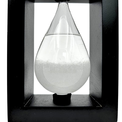 Barometru de furtună Fitzroy în suport din lemn - Picătură Storm Glass – BAW1