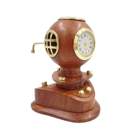 Mały Hełm Nurka Retro z Zegarem i Personalizacją