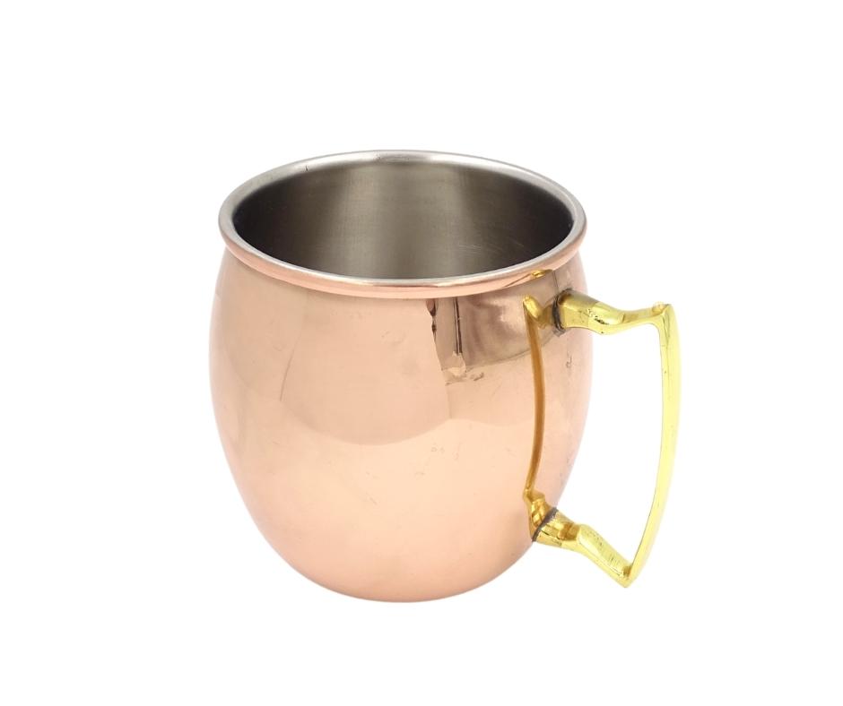 Cană cuprată din oțel inoxidabil 304, 500ml, cu posibilitate de personalizare prin gravură - ideală pentru cadou - înălțime 13,5 cm, culoare cupru, model MM7012
