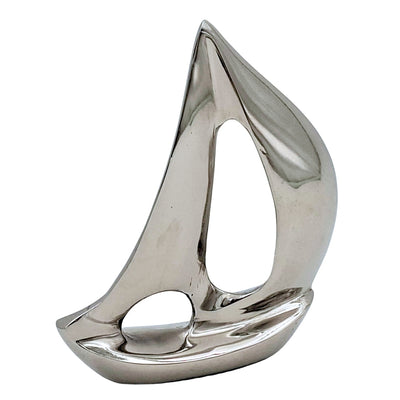 Iaht elegant argintiu din aluminiu 12,5 cm, cu posibilitate de gravare