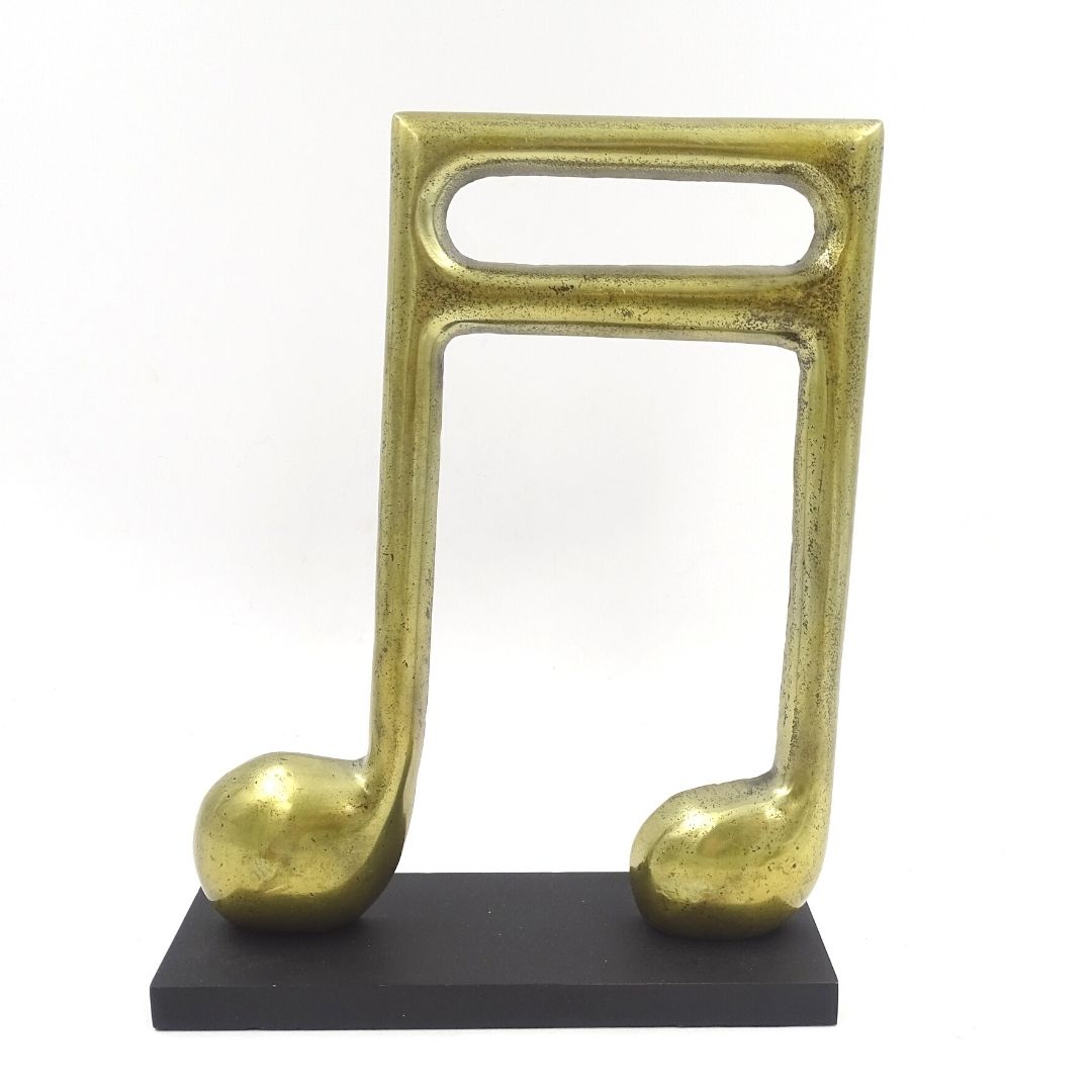 Statuetă notă șaisprezecime aurie, personalizabilă prin gravură