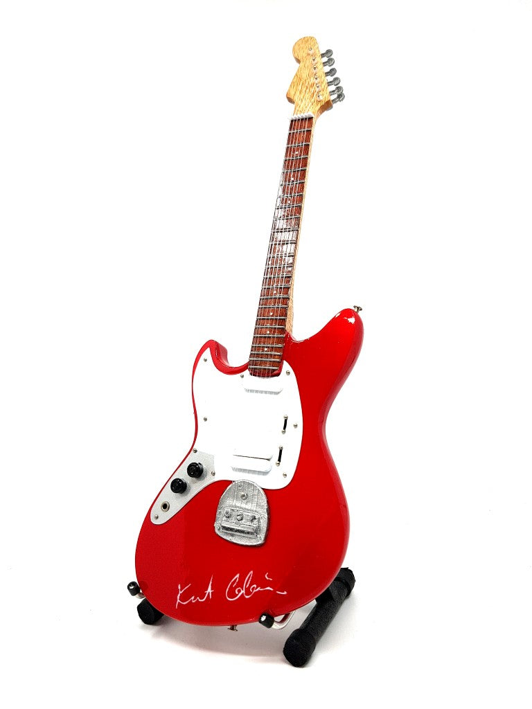 Mini chitară Kurt Cobain Nirvana MGT-0277, cu posibilitate de personalizare prin gravură