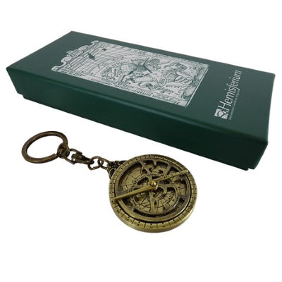 Breloc premium astrolab din alamă, cu posibilitate de personalizare prin gravură