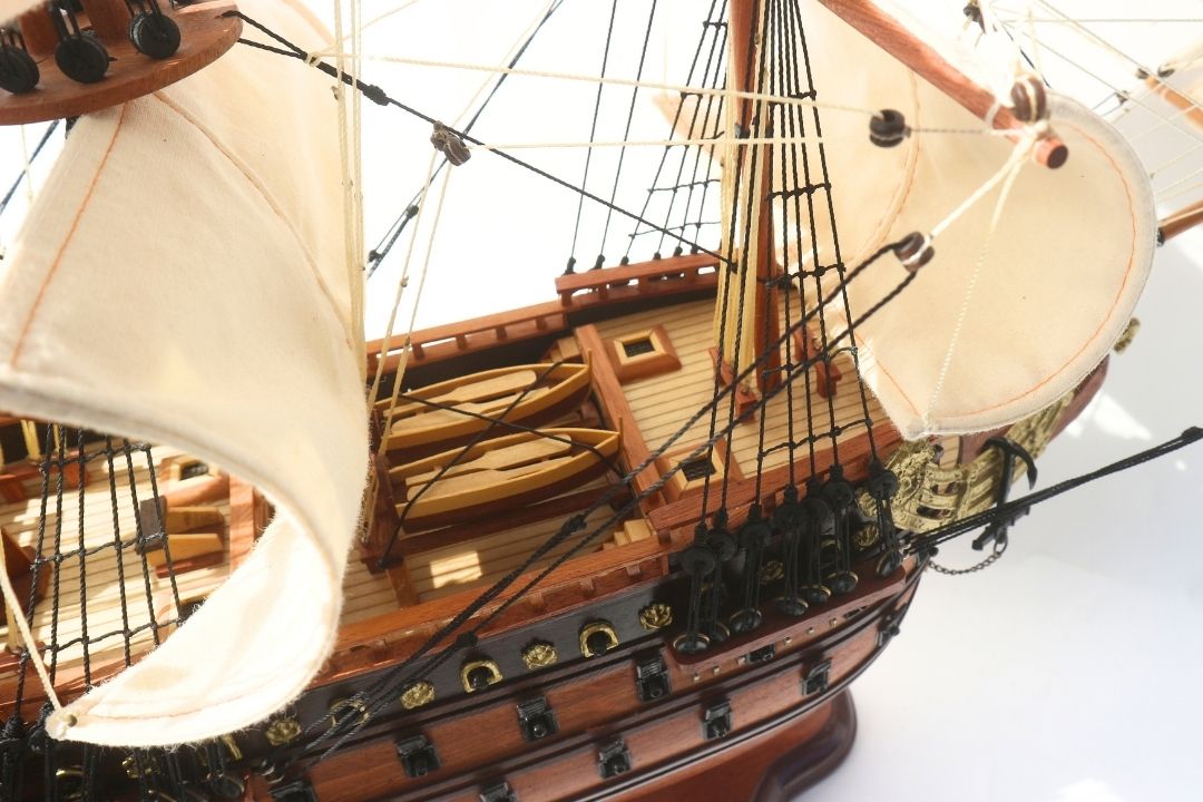 Model de lux al velierului Soleil Royal 65cm - SOL6, posibilitate de personalizare prin gravură