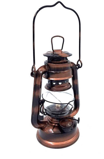 Lampă cu petrol marinărească retro elegantă DT245F, cu posibilitate de personalizare prin gravură, ideală pentru cadou, realizată din sticlă și tablă, înălțime 19 cm, design nautic