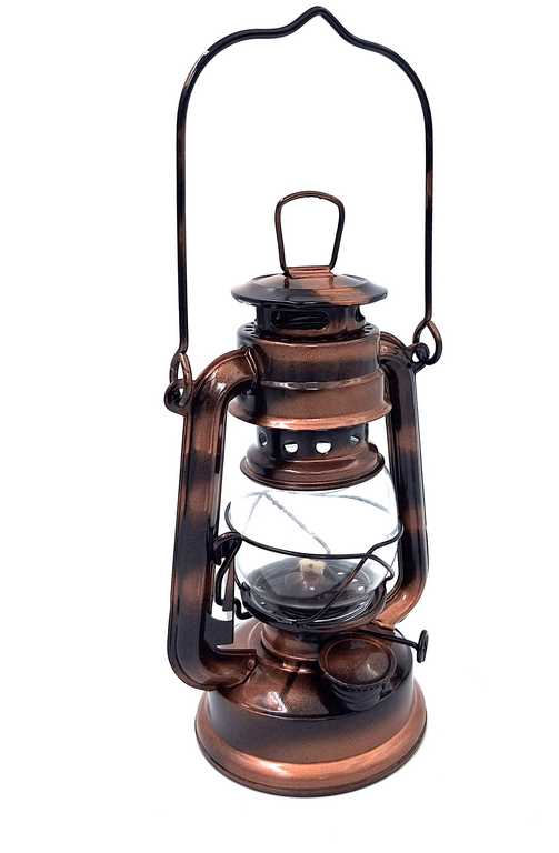 Lampă cu petrol marinărească retro elegantă DT245F, cu posibilitate de personalizare prin gravură, ideală pentru cadou, realizată din sticlă și tablă, înălțime 19 cm, design nautic