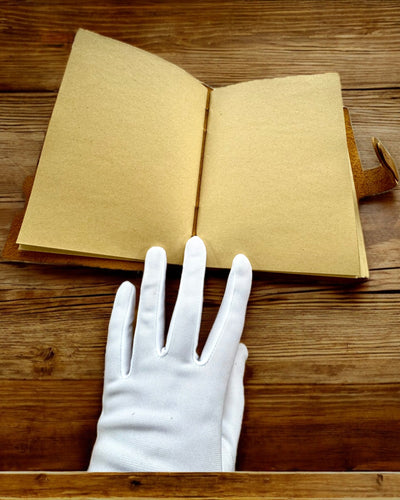 Notatnik Premium "RetroNotes" – Carnet elegant din piele veritabilă - 200 de pagini, 120g, carnet, caiet de schițe, culoare maro, personalizare cu gravură